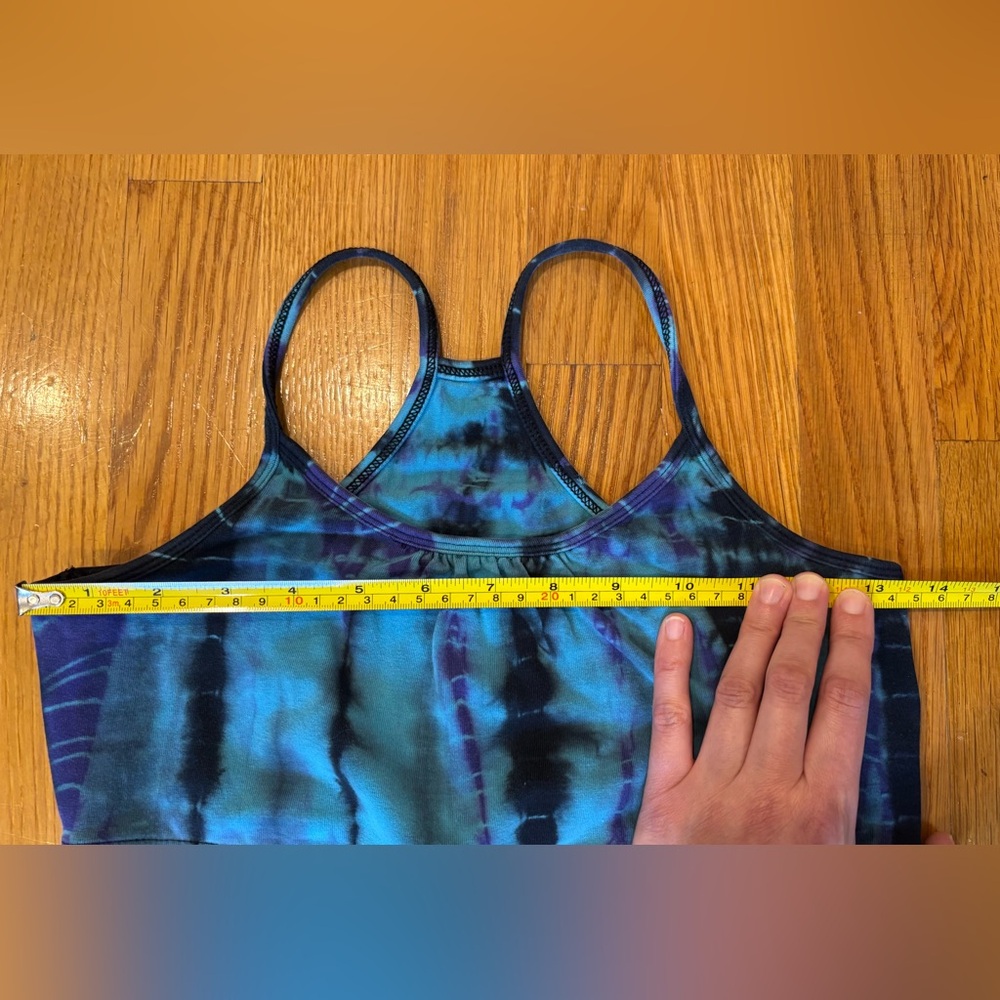 Amazing tie dye Blue Explosion Soft Cotton Sports Bra Size Small - Picture 2 of 3